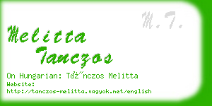 melitta tanczos business card